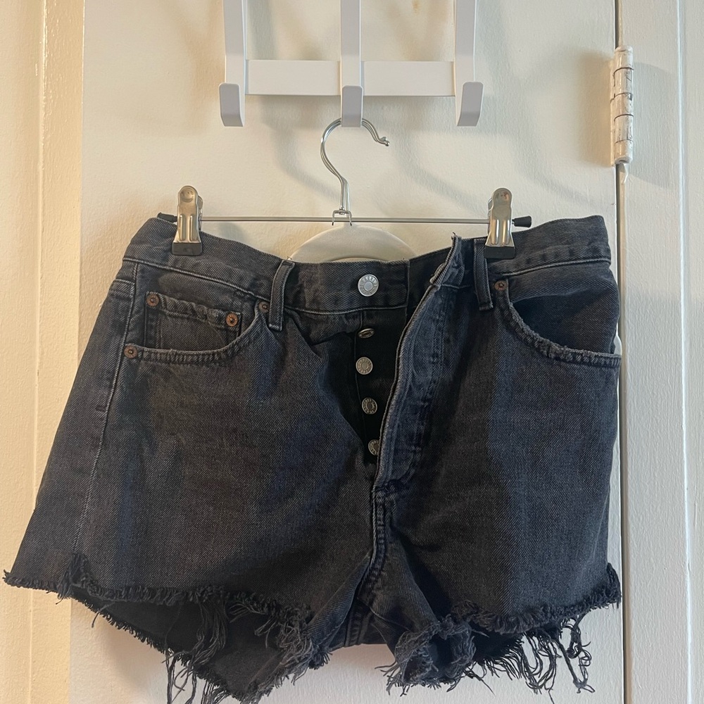 Agolde Dark Gray Jean Shorts